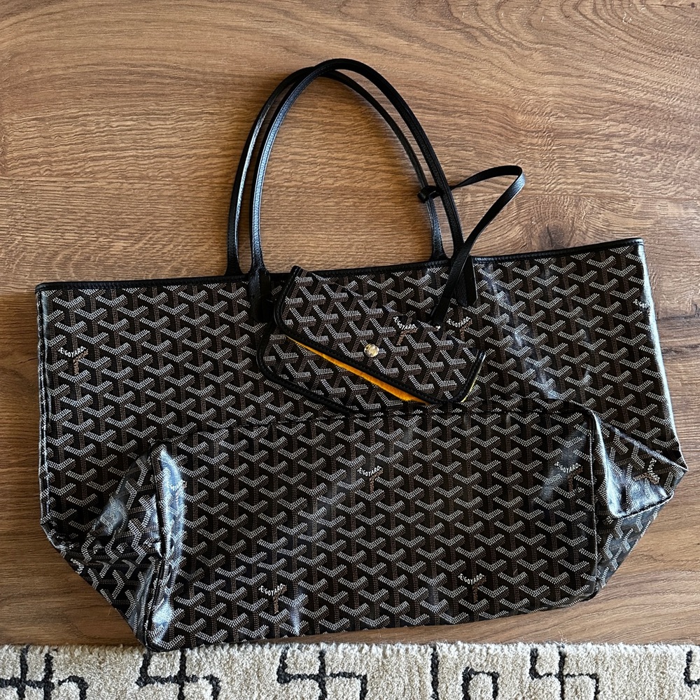 Goyard St Louis GM Tote Bag in Black